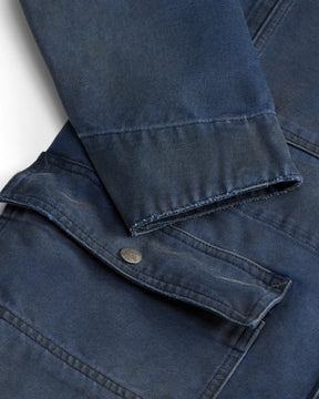 RRL Canvas Corduroy-Collar Engineer Jacket Faded Navy