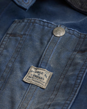 RRL Canvas Corduroy-Collar Engineer Jacket Faded Navy