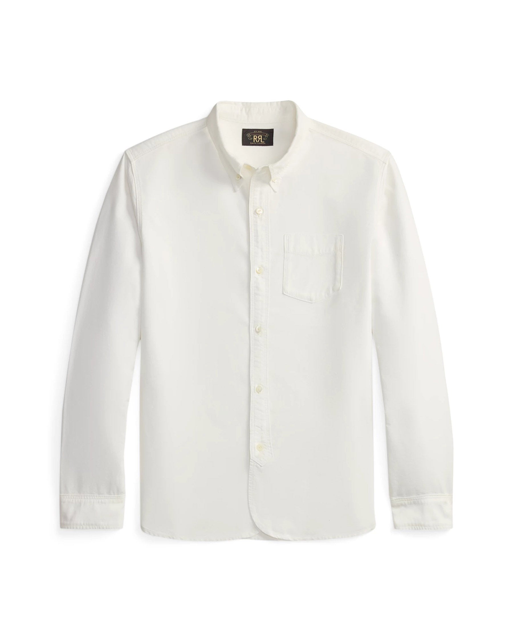 RRL Selvedge-Detailed Oxford Workshirt White