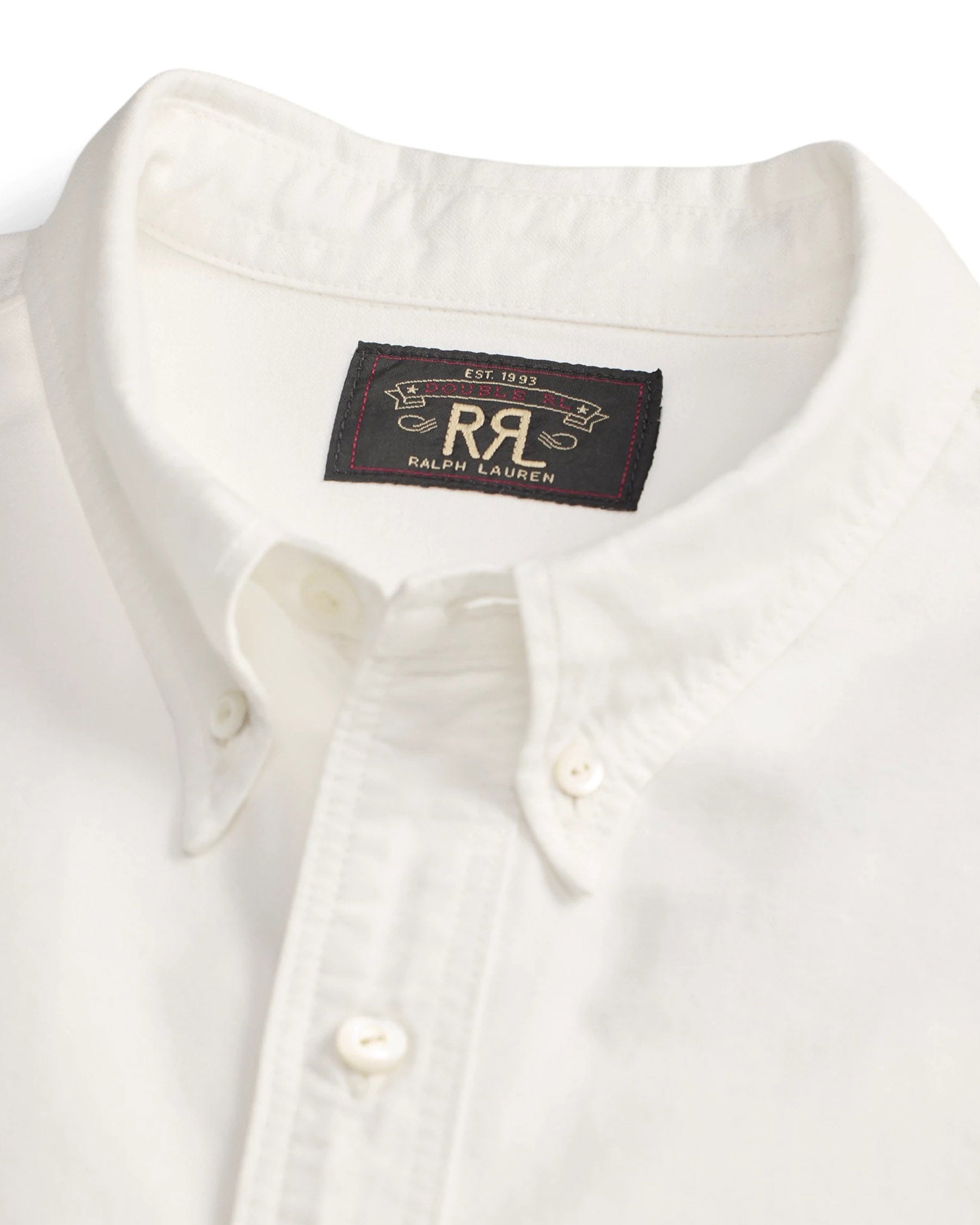 RRL Selvedge-Detailed Oxford Workshirt White