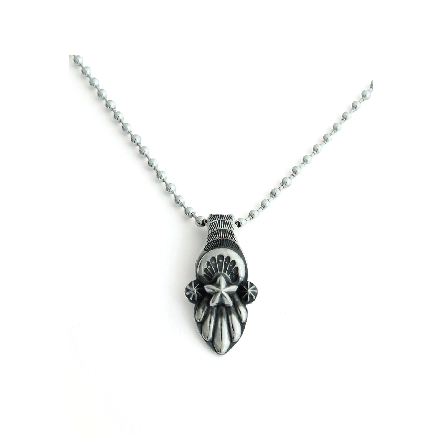 Mt. Hill Sterling Silver Small Flare Pendant with Ballchain