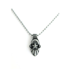 Mt. Hill Sterling Silver Small Flare Pendant with Ballchain