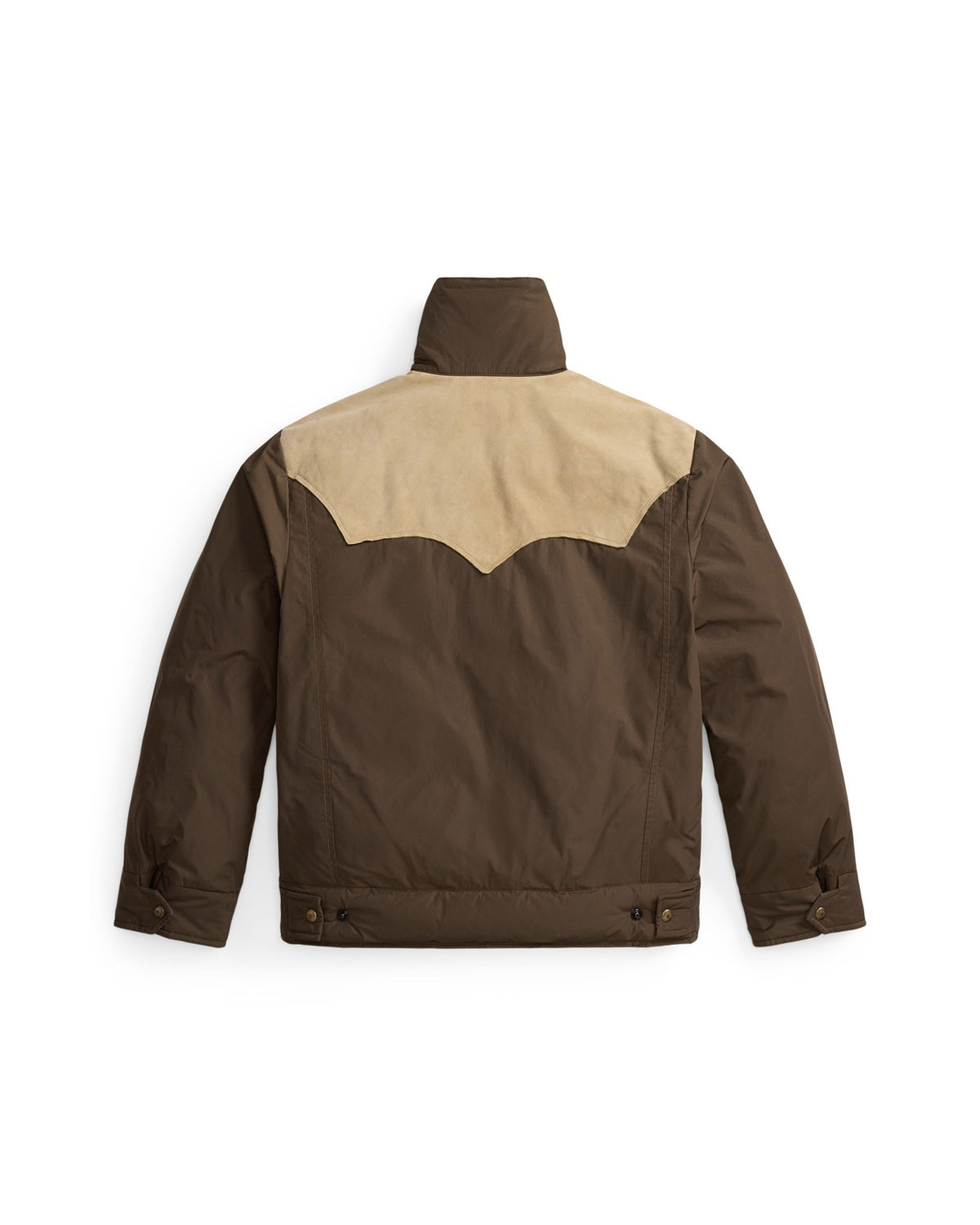 RRL Leather Yoke Western Jacket Dark Olive