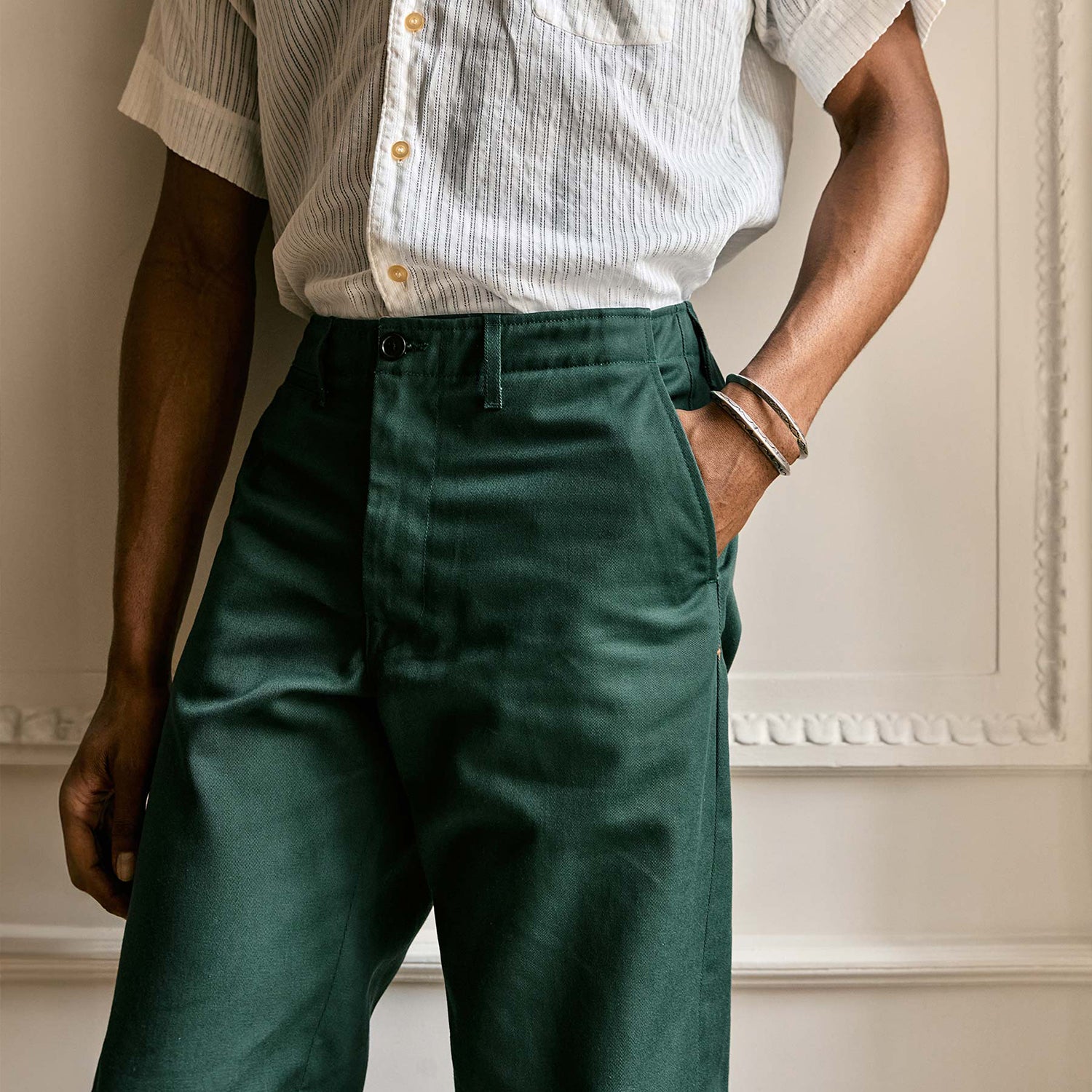 Imogene + Willie Oceanside Relaxed Pant Spruce