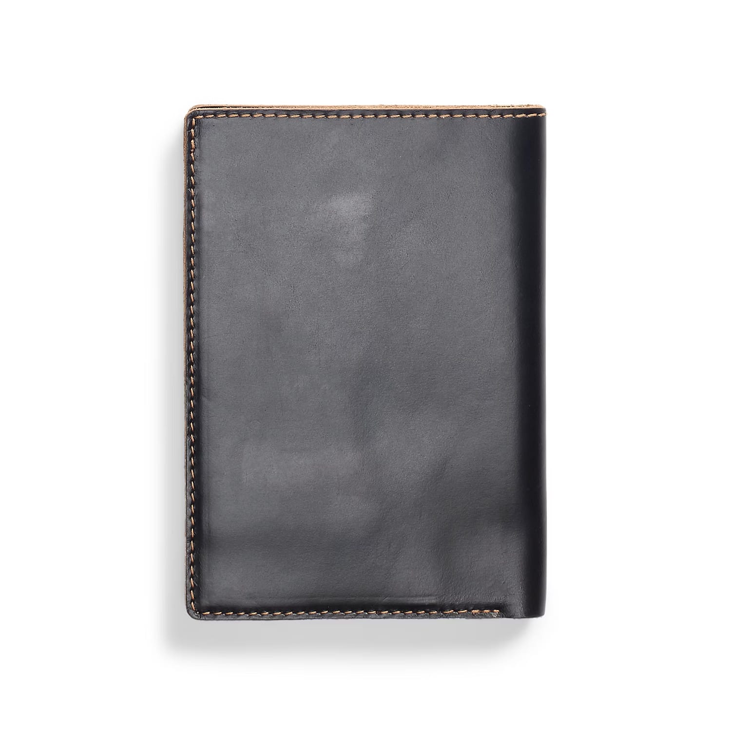 RRL Leather Passport Holder Black Over Brown