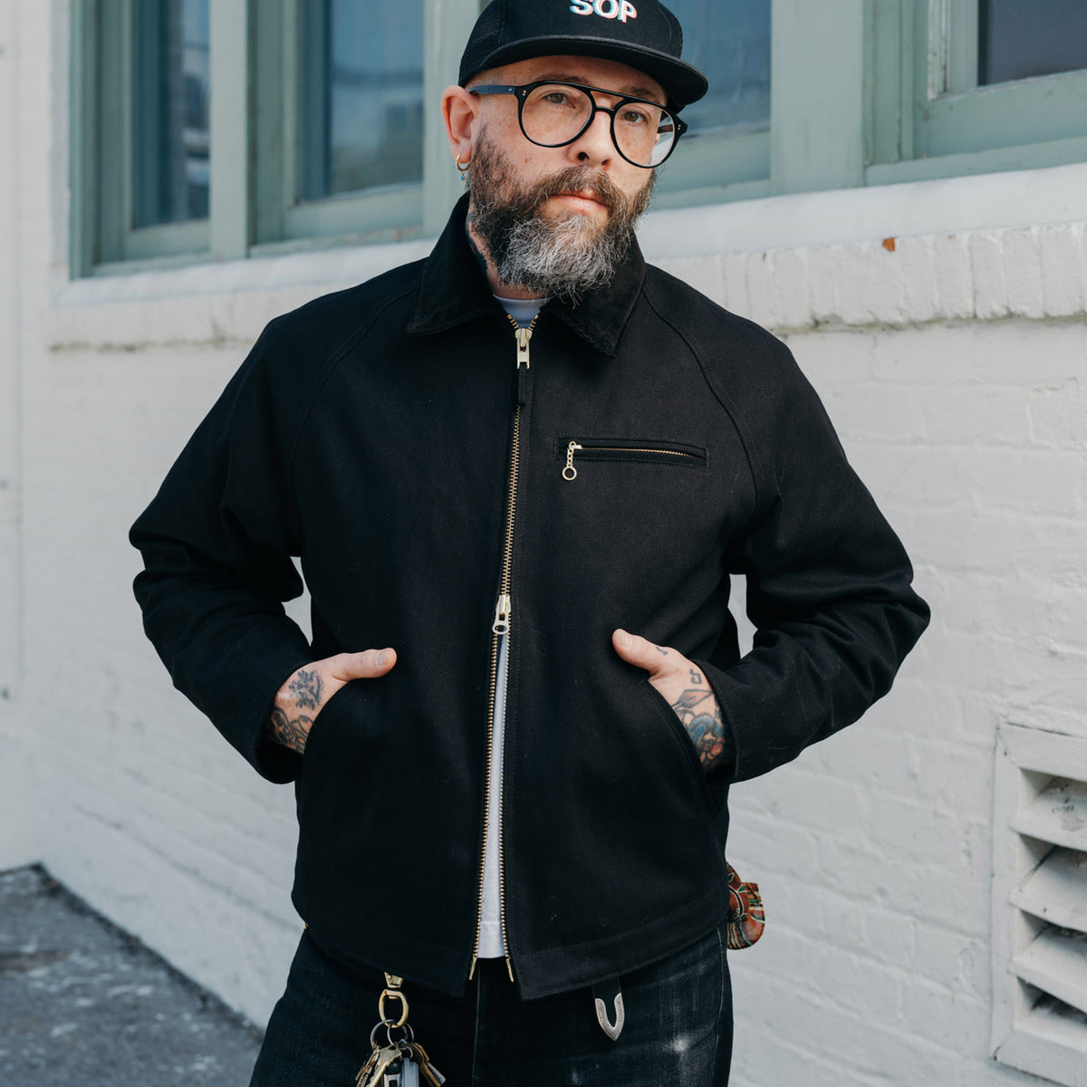 Snake Oil Provisions x Golden Bear Figueroa Canvas Work Jacket Black