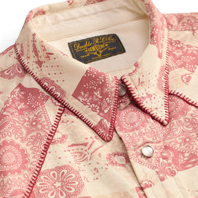 RRL Slim Fit Jersey Western Shirt Red/ Multi FINAL SALE
