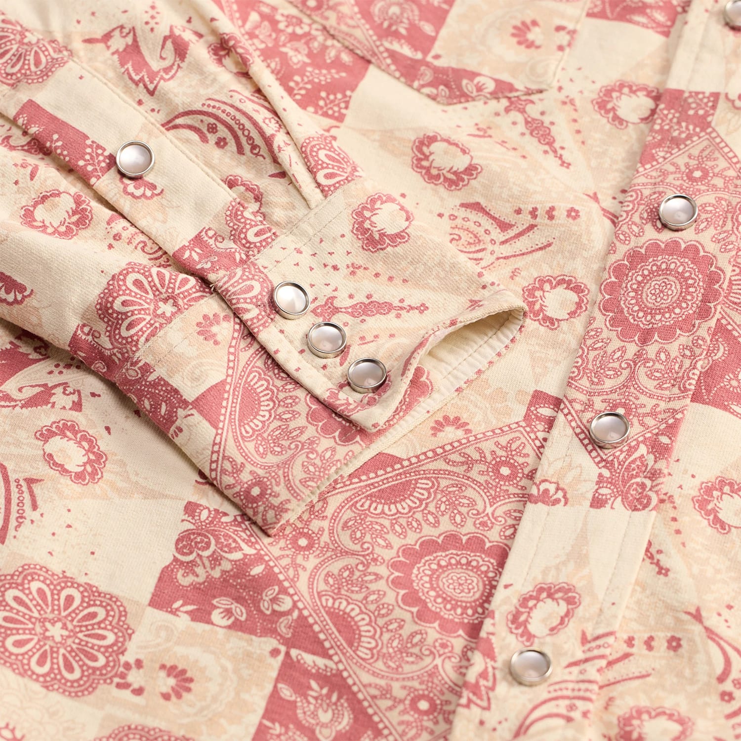 RRL Slim Fit Jersey Western Shirt Red/ Multi FINAL SALE