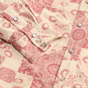 RRL Slim Fit Jersey Western Shirt Red/ Multi FINAL SALE