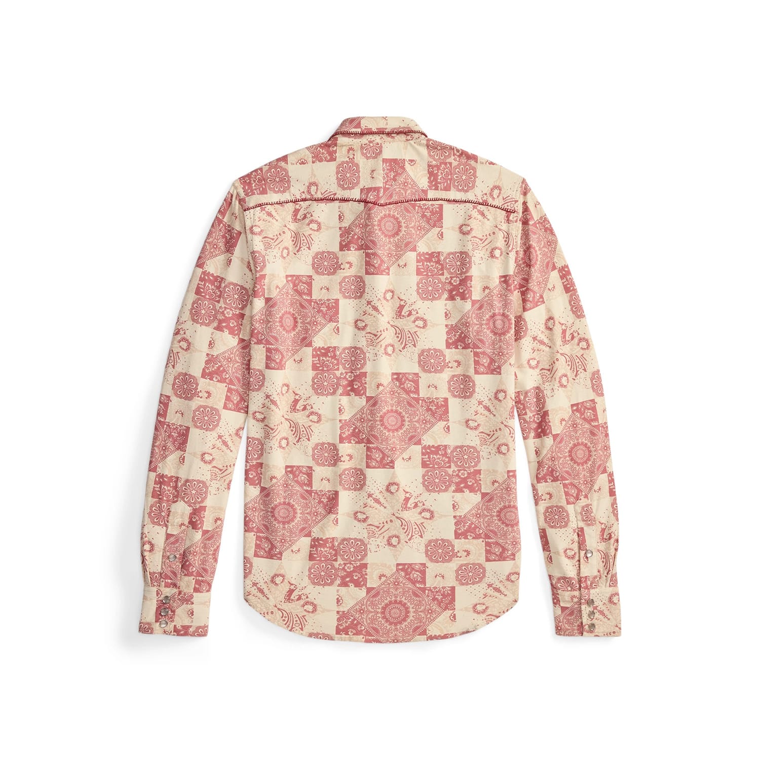 RRL Slim Fit Jersey Western Shirt Red/ Multi FINAL SALE