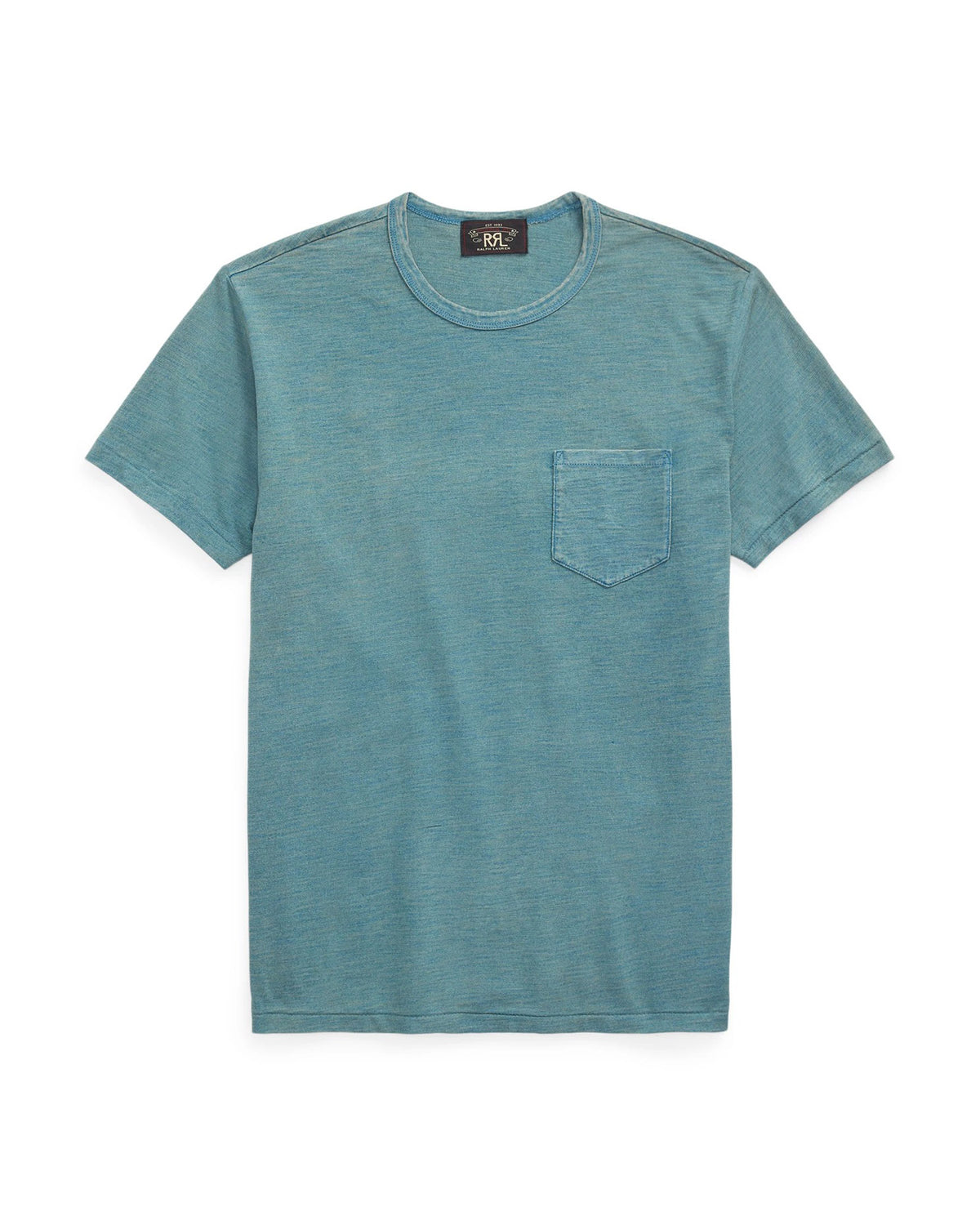 RRL Indigo Jersey Pocket Tee Rinsed Indigo