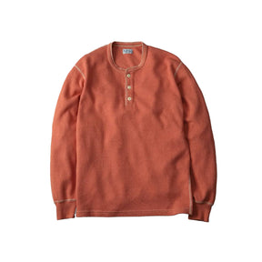 The Flat Head Henley Neck Thermal Light Orange