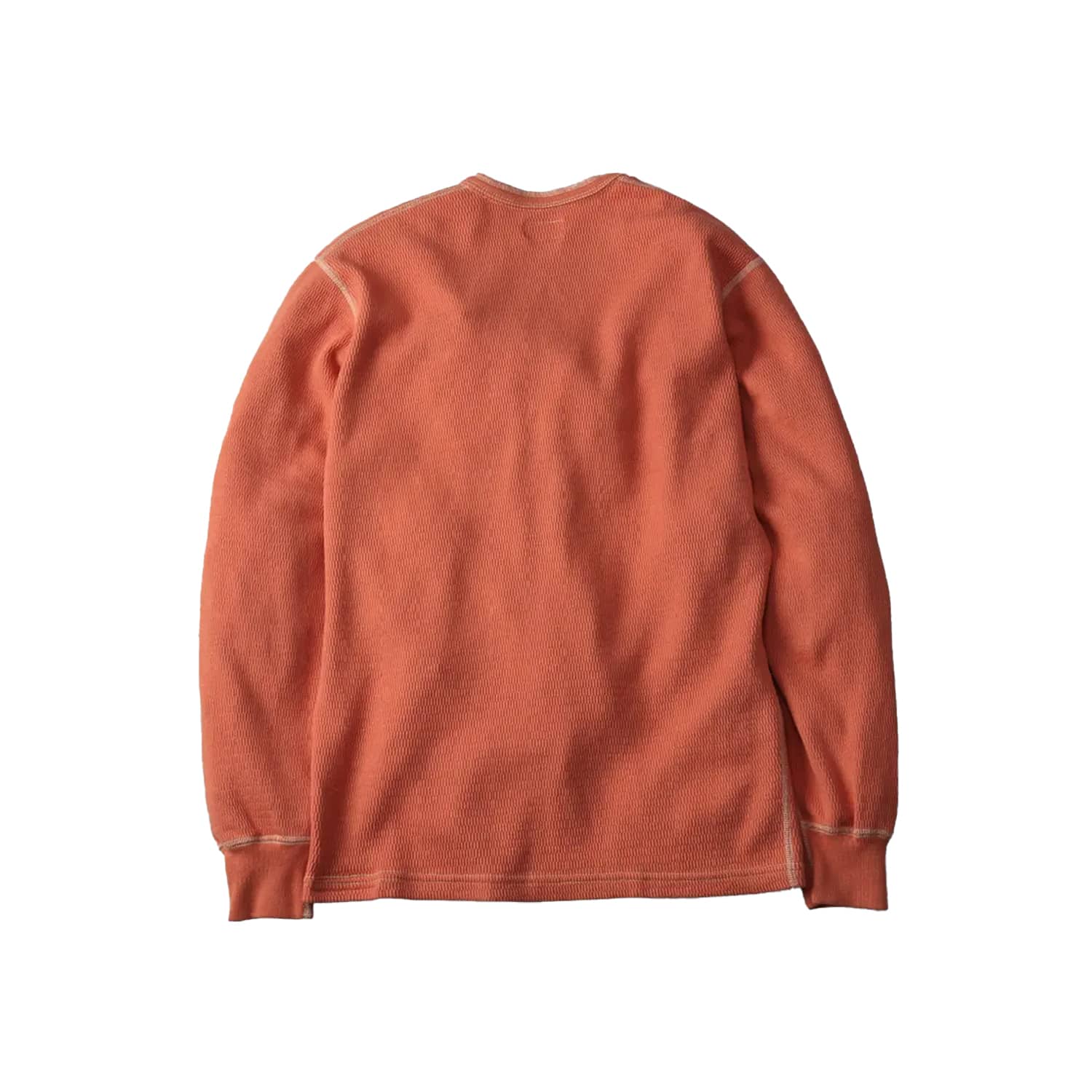 The Flat Head Henley Neck Thermal Light Orange