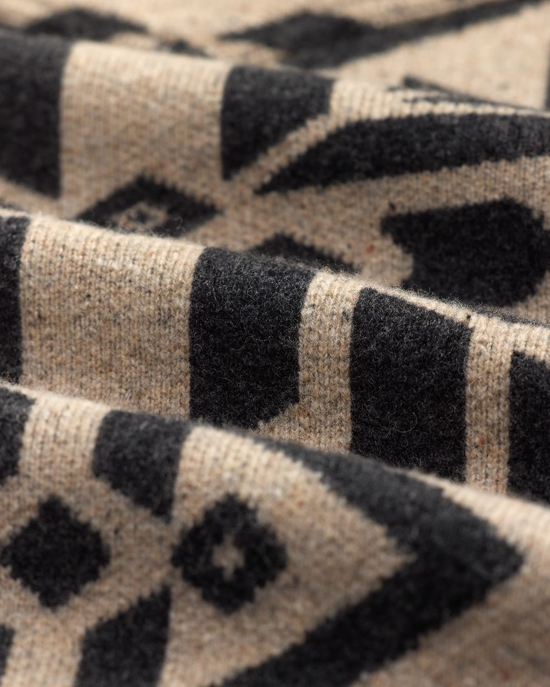 RRL Wool Western Sweater Jacket Black/ Cream