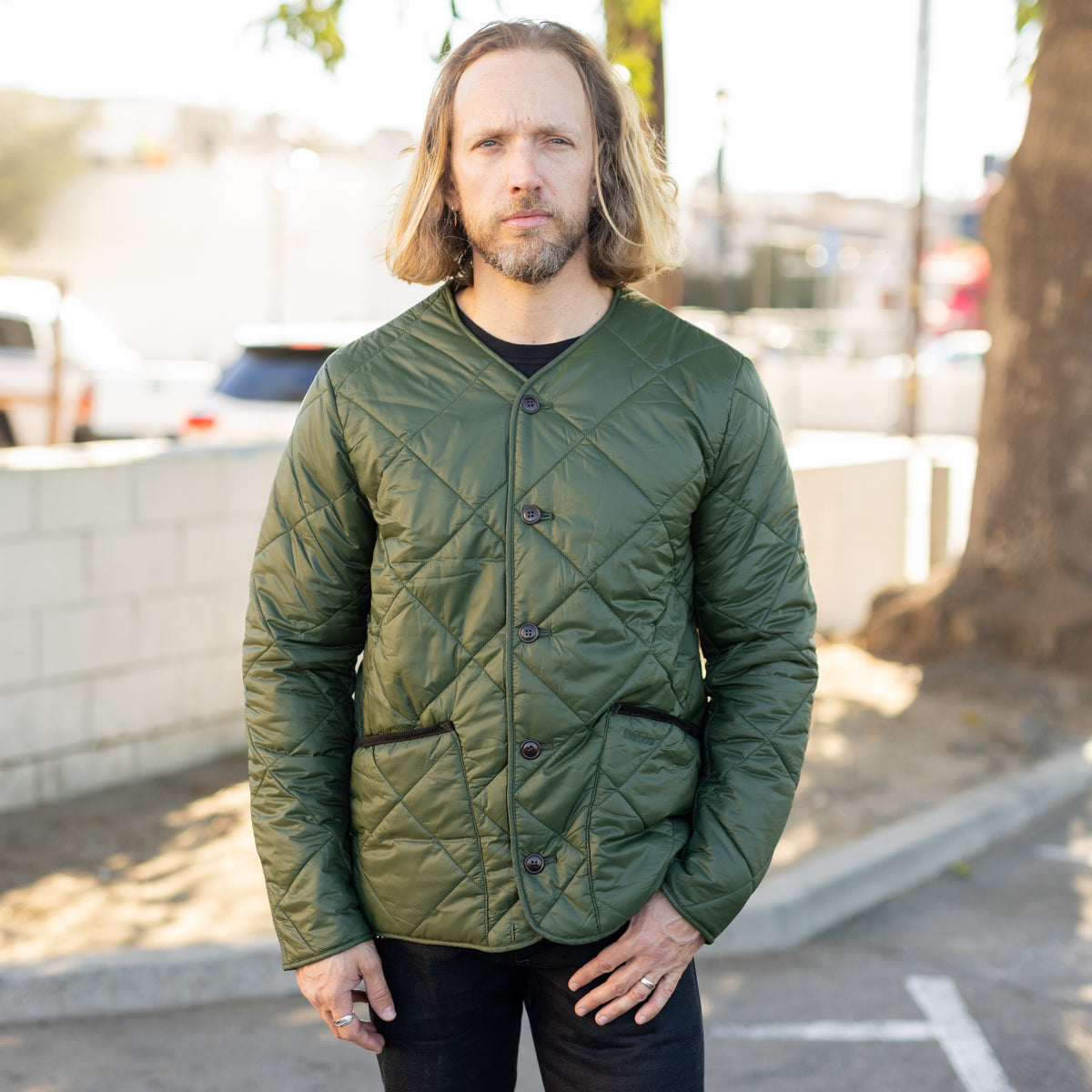 Barbour Liddesdale Cardigan Quilted Jacket Sage
