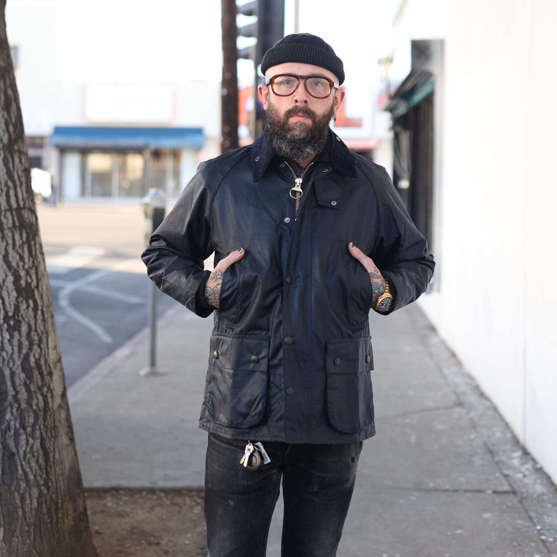 Beaufort Wax Jacket - Barbour 38 / Black