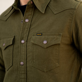 Iron Heart IHSH-331-ODG 12oz Moleskin CPO Shirt Olive FINAL SALE