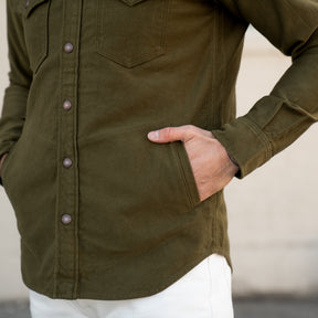 Iron Heart IHSH-331-ODG 12oz Moleskin CPO Shirt Olive