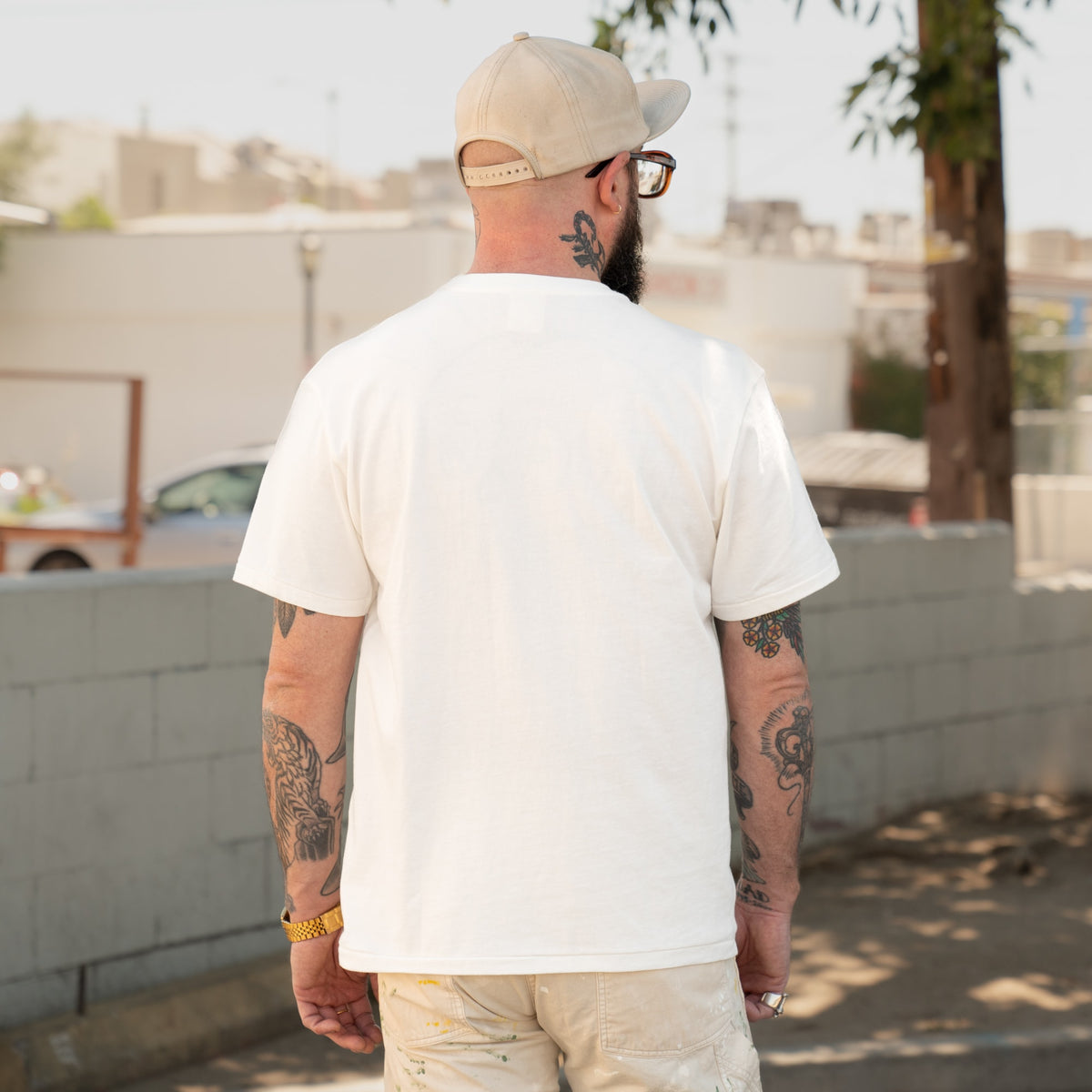 Glad Hand & Co. Short Sleeve Crew Neck Pocket Tee White