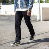 Full Count BE-1002 Narrow Straight Jean Black
