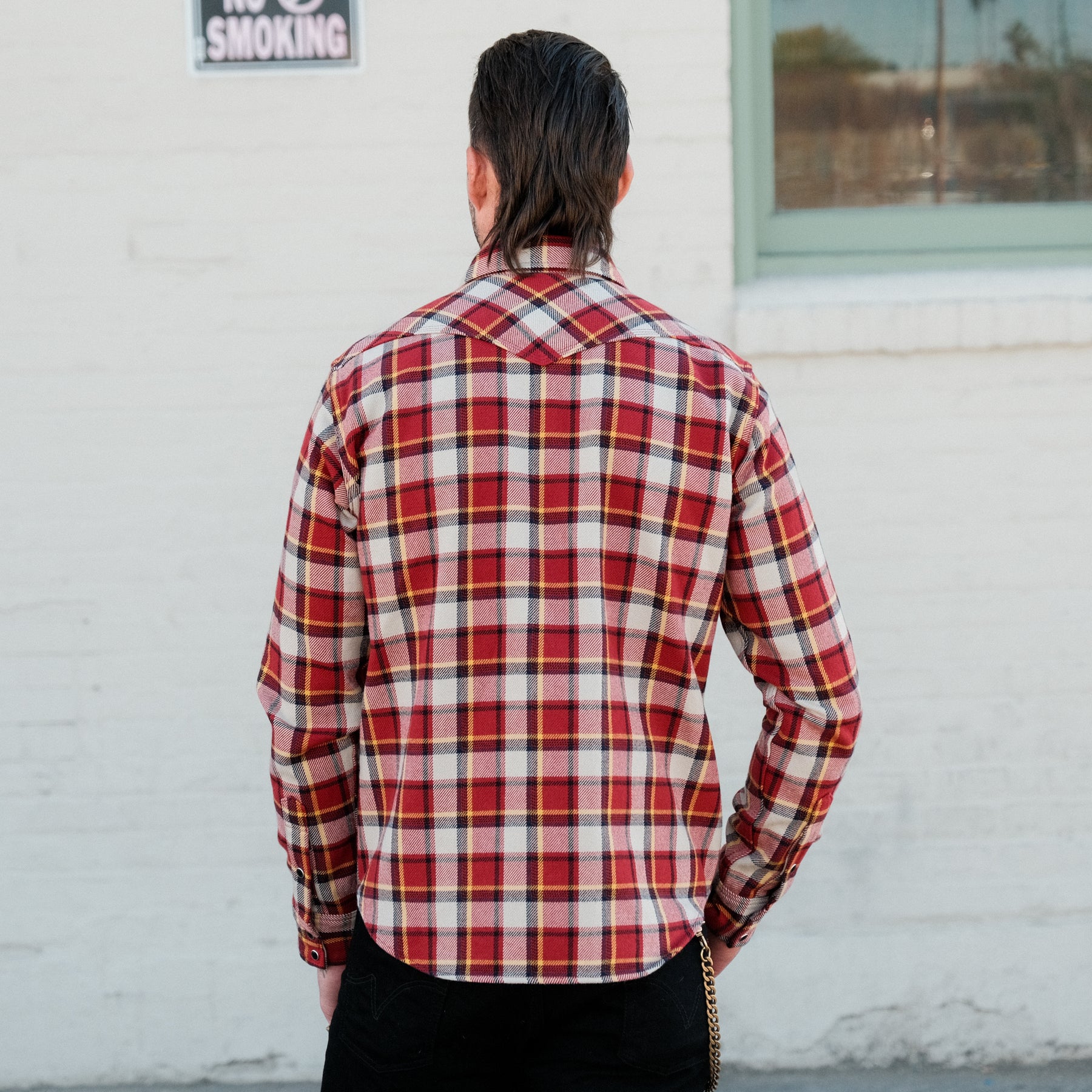 Iron Heart IHSH-340-RED Ultra Heavy Flannel Classic Check Western Shir