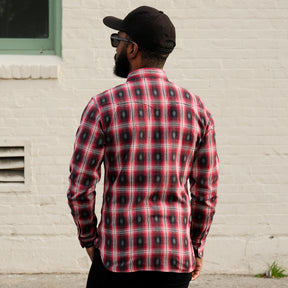 The Flat Head FN-SNW-004L Native Check Western Shirt Red
