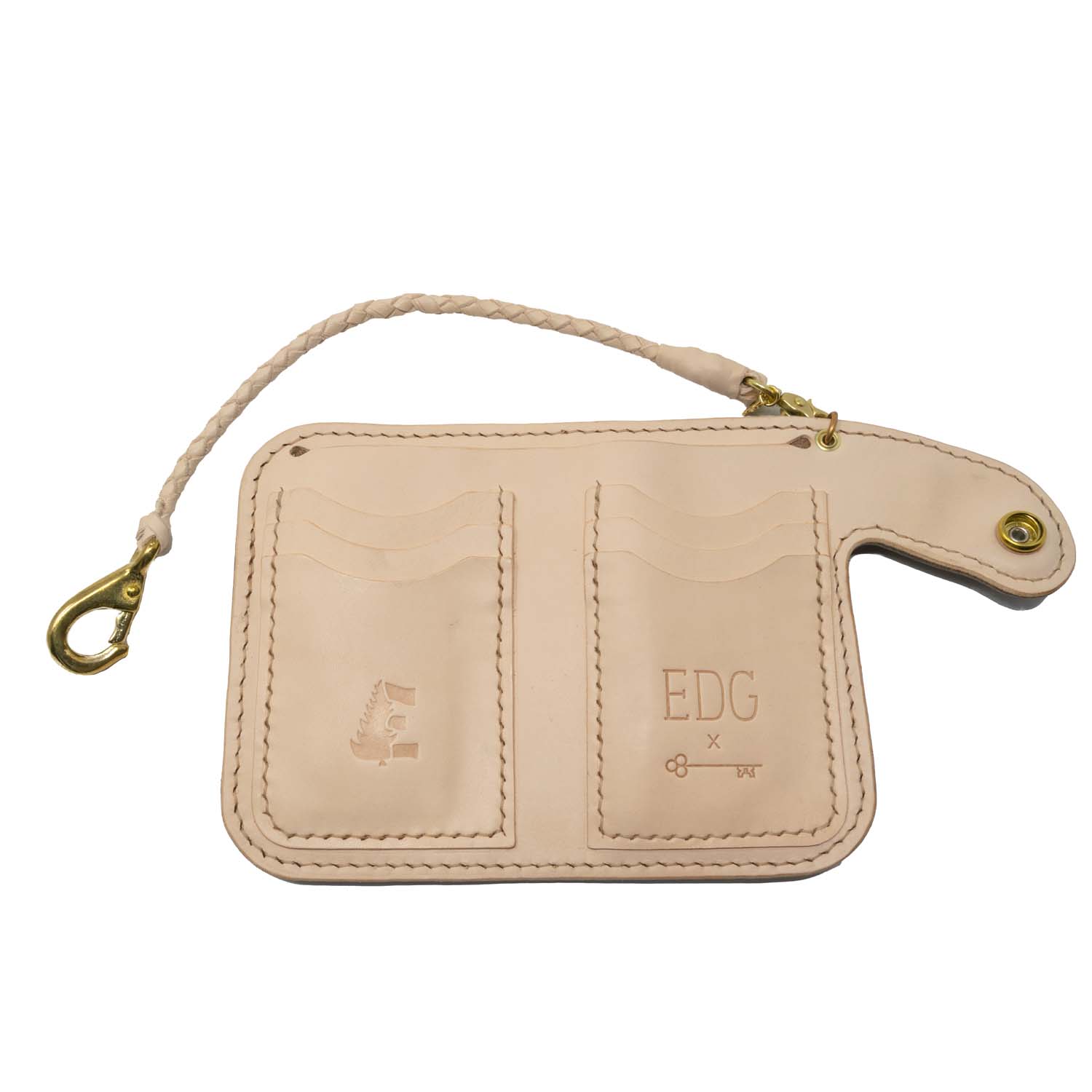Ewing Dry Goods EDG x SOP Gentleman's Billfold w/ Lanyard Natural Chromexcel