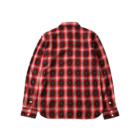 The Flat Head FN-SNW-004L Native Check Western Shirt Red