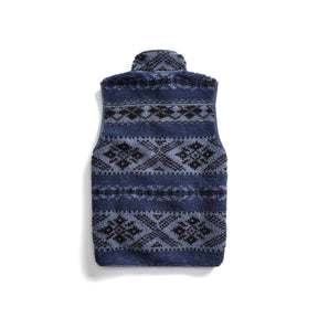 Fair Isle Pile Fleece Vest Blue/ Multi