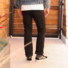 Full Count BE-1002 Narrow Straight Jean Black