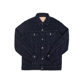 Iron Heart IH-526J-SLBod 16oz Slubby Selvedge Type III Denim Jacket Indigo Overdyed Black