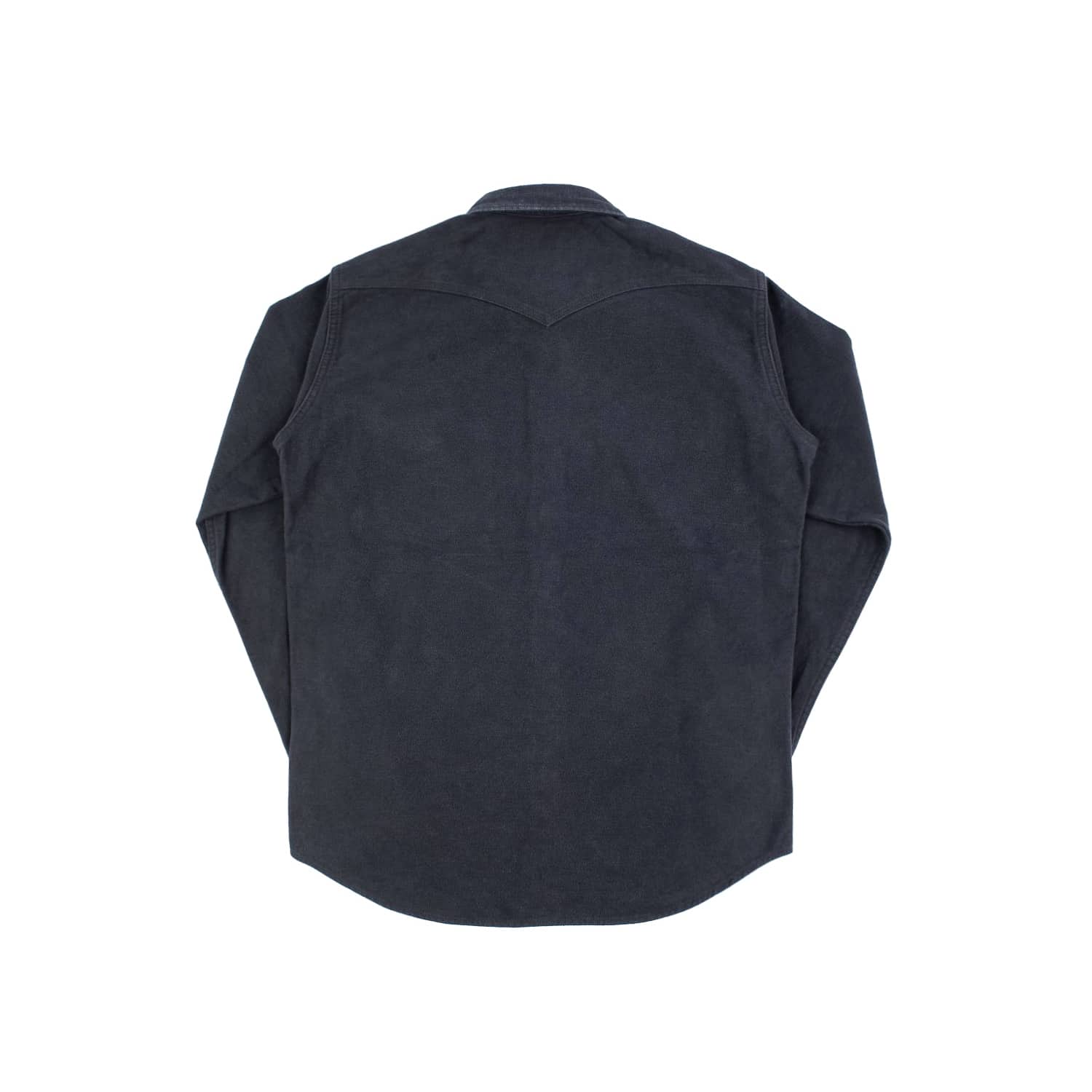 Iron Heart IHSH-330-BLK 9oz Raised Whipcord Western Shirt Black