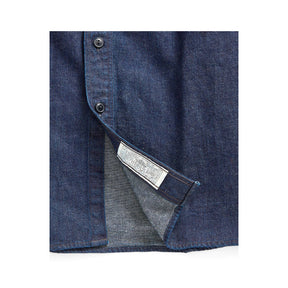 RRL Indigo-Cotton Linen Denim Workshirt Rinse Wash FINAL SALE