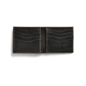 RRL Leather Chain Wallet Black Over Brown