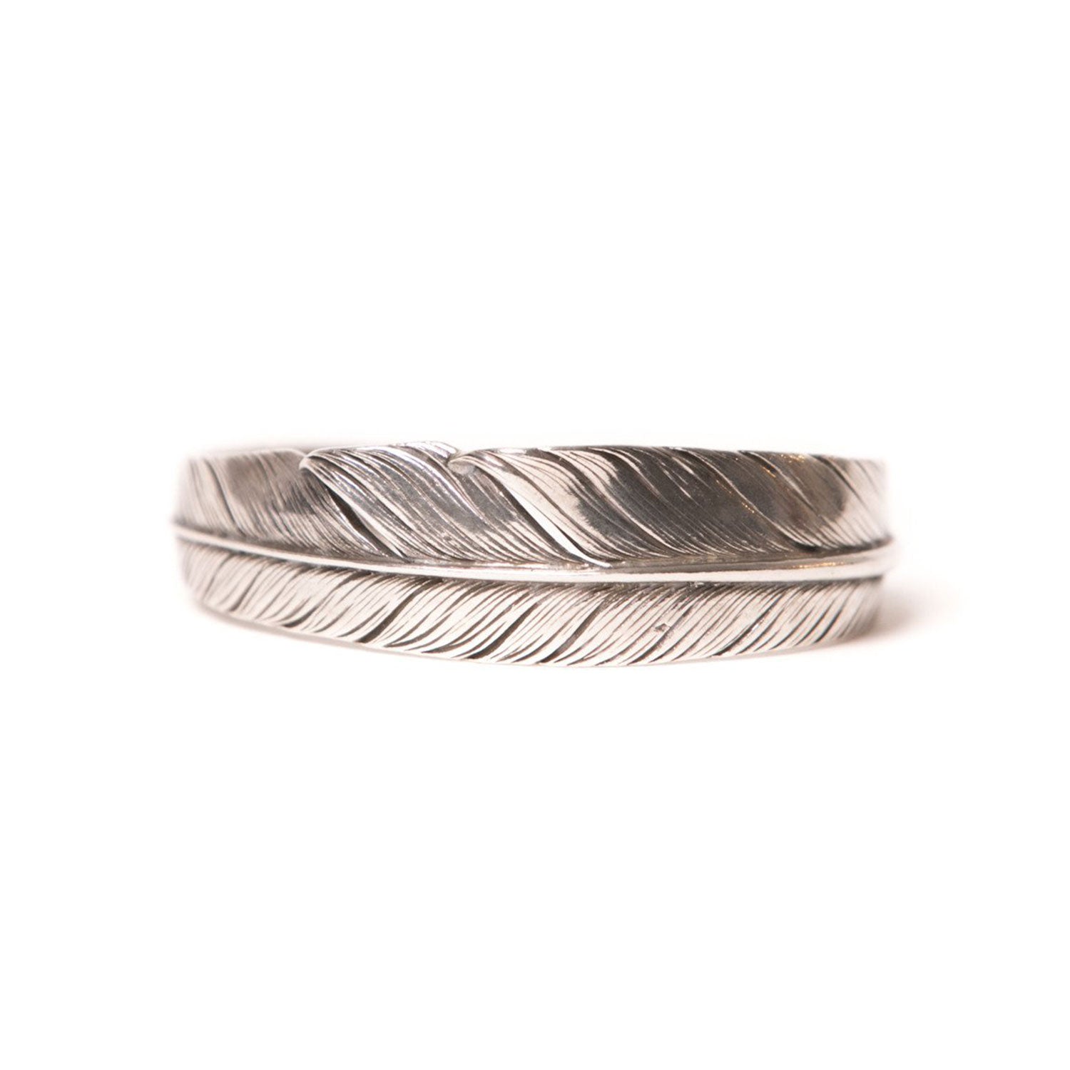 Mt. Hill Silver Sterling Silver Wide Feather Cuff