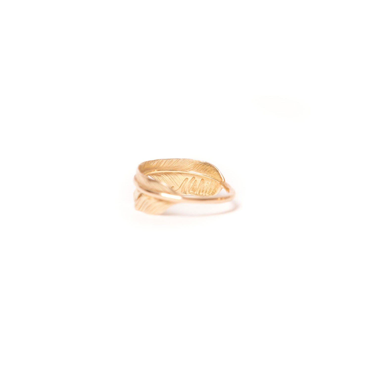 Mt. Hill Silver 18k Gold Feather Ring