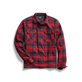 RRL Plaid Brushed Camp Workshirt Red