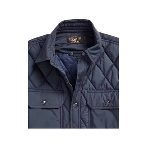 RRL Quilted Shirt Jacket Navy