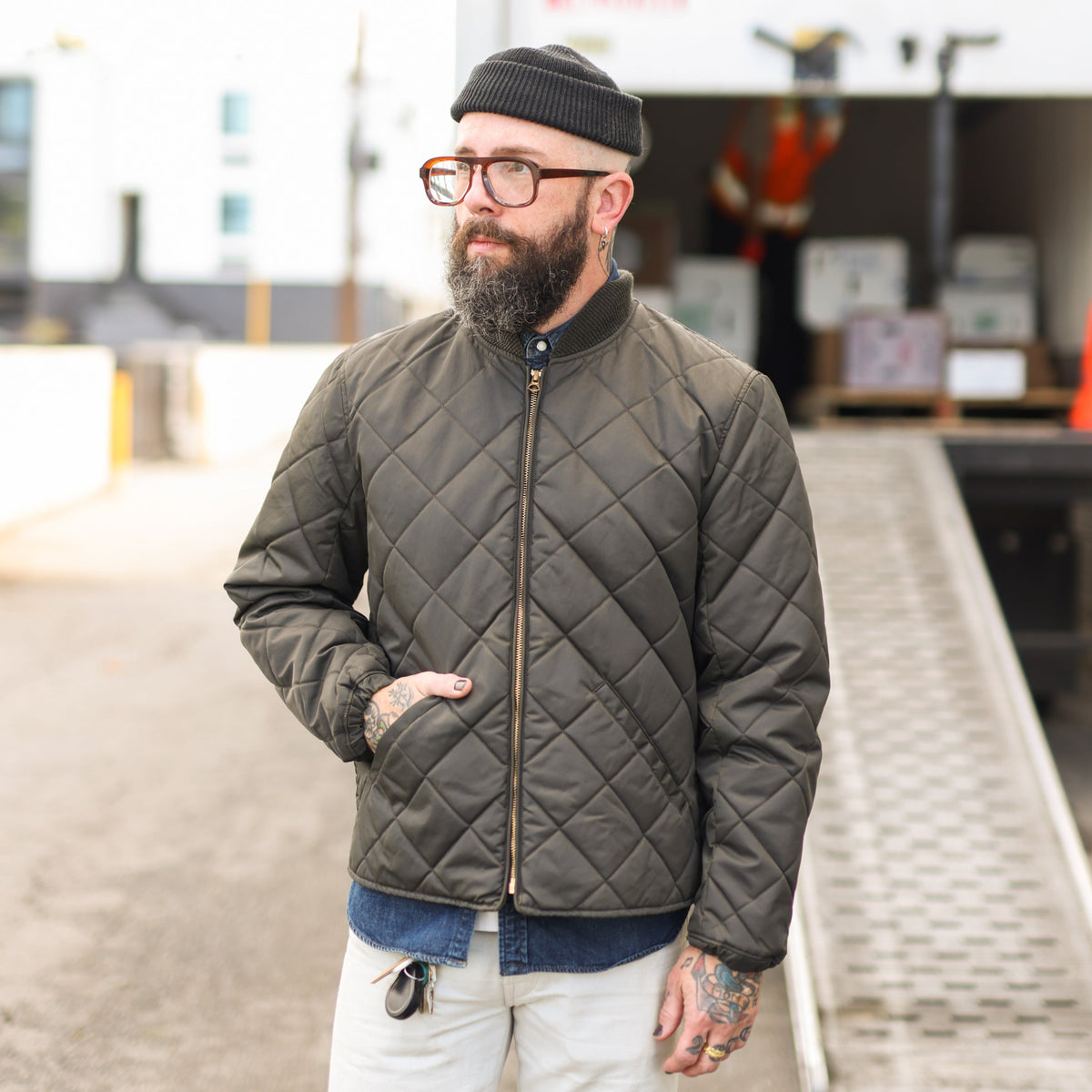 Rrl quilted cheap chore jacket