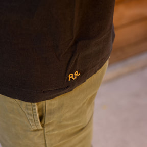 RRL Cotton Jersey Crewneck T-Shirt Faded Black Canvas