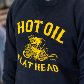 The Flat Head Hot Oil Crewneck Sweatshirt Black FINAL SALE