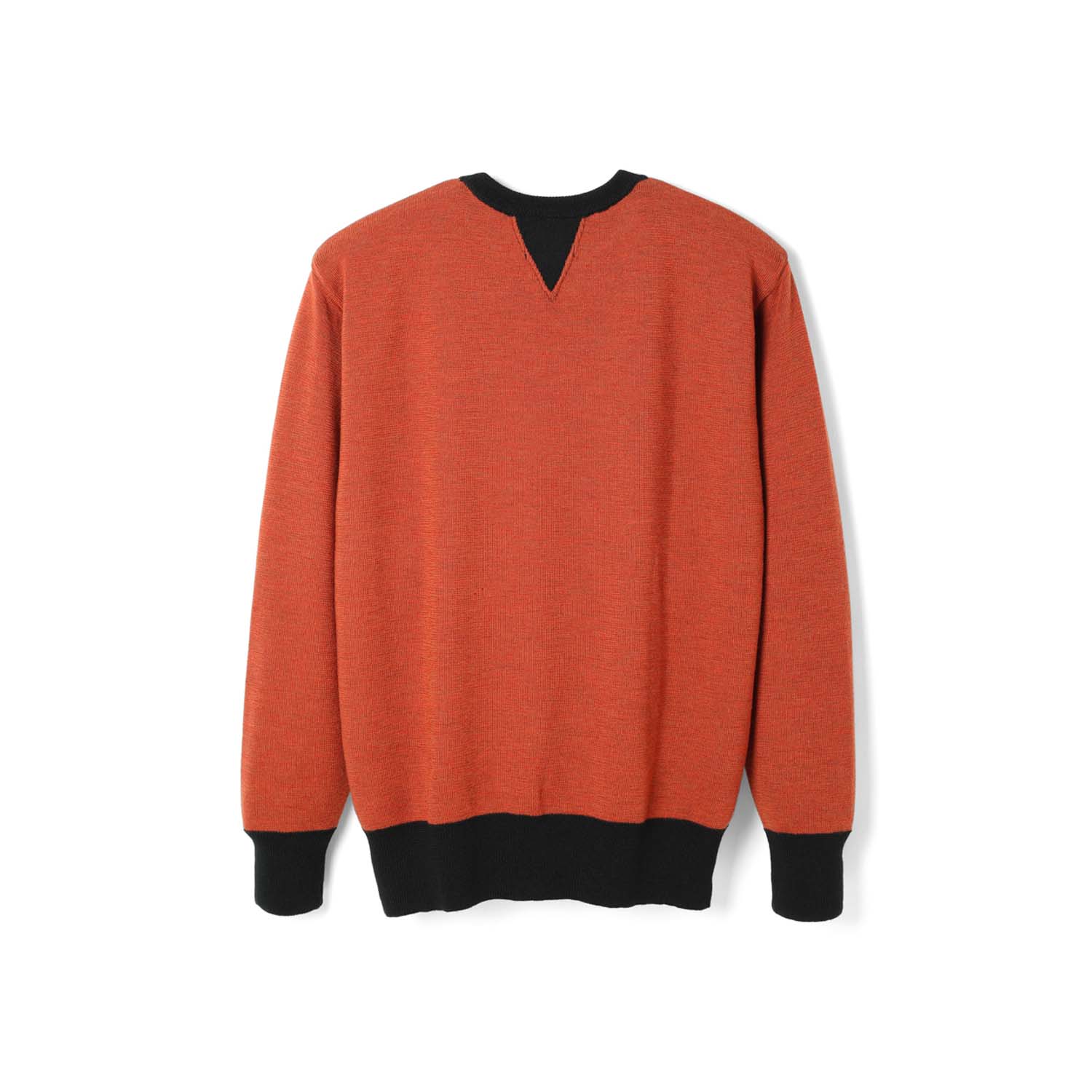 Stevenson Overall Co. V-Gusset Wool Knitted Sweat Shirt Orange