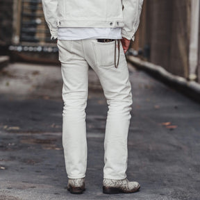 Iron Heart IH-555S-WH 21oz Super Slim Jean White