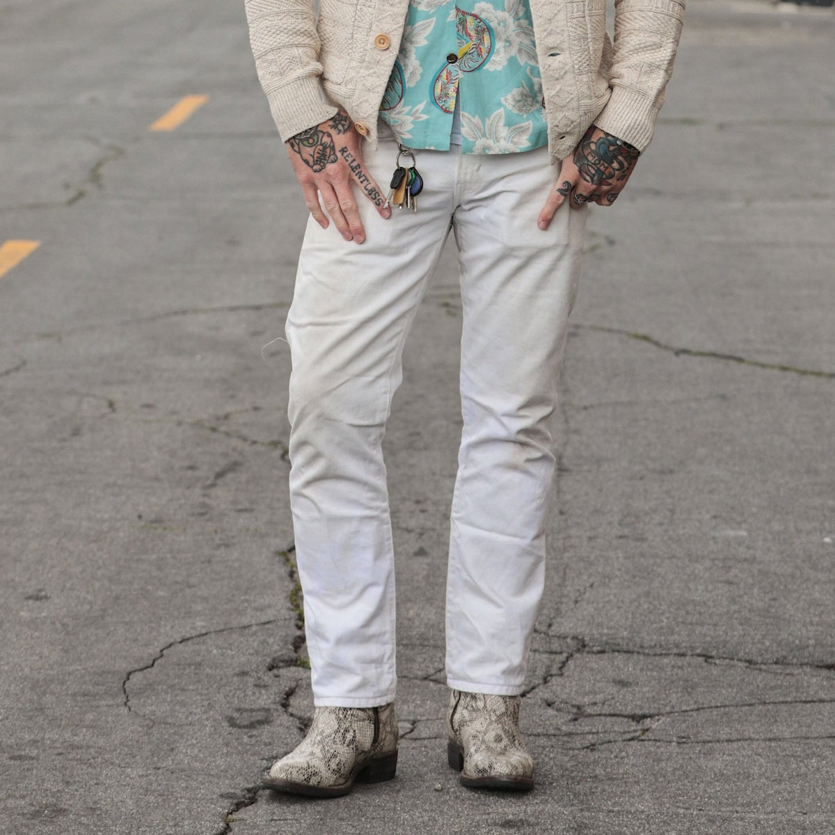 RRL（ダブルアールエル）RRL Slim Fit White Denim