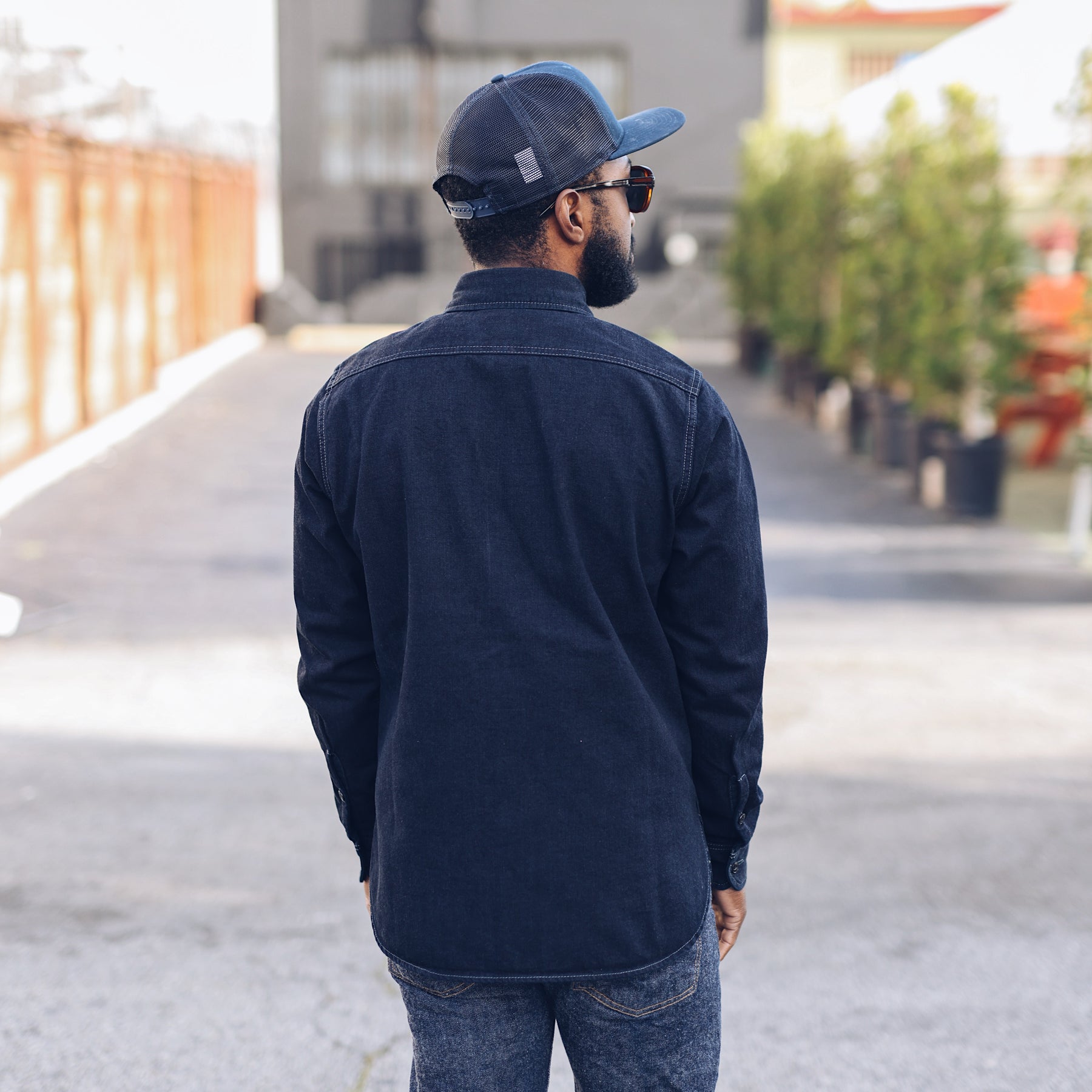 Iron Heart IHSH-323-OD 10oz Selvedge Denim Work Shirt Indigo