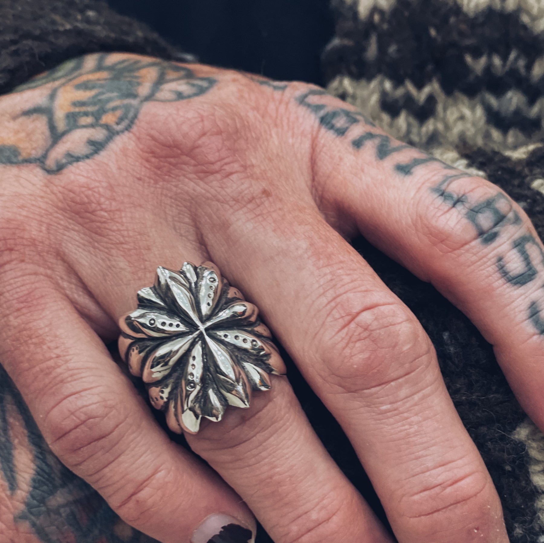 Mt. Hill Silver Succulents Ring Sterling Silver