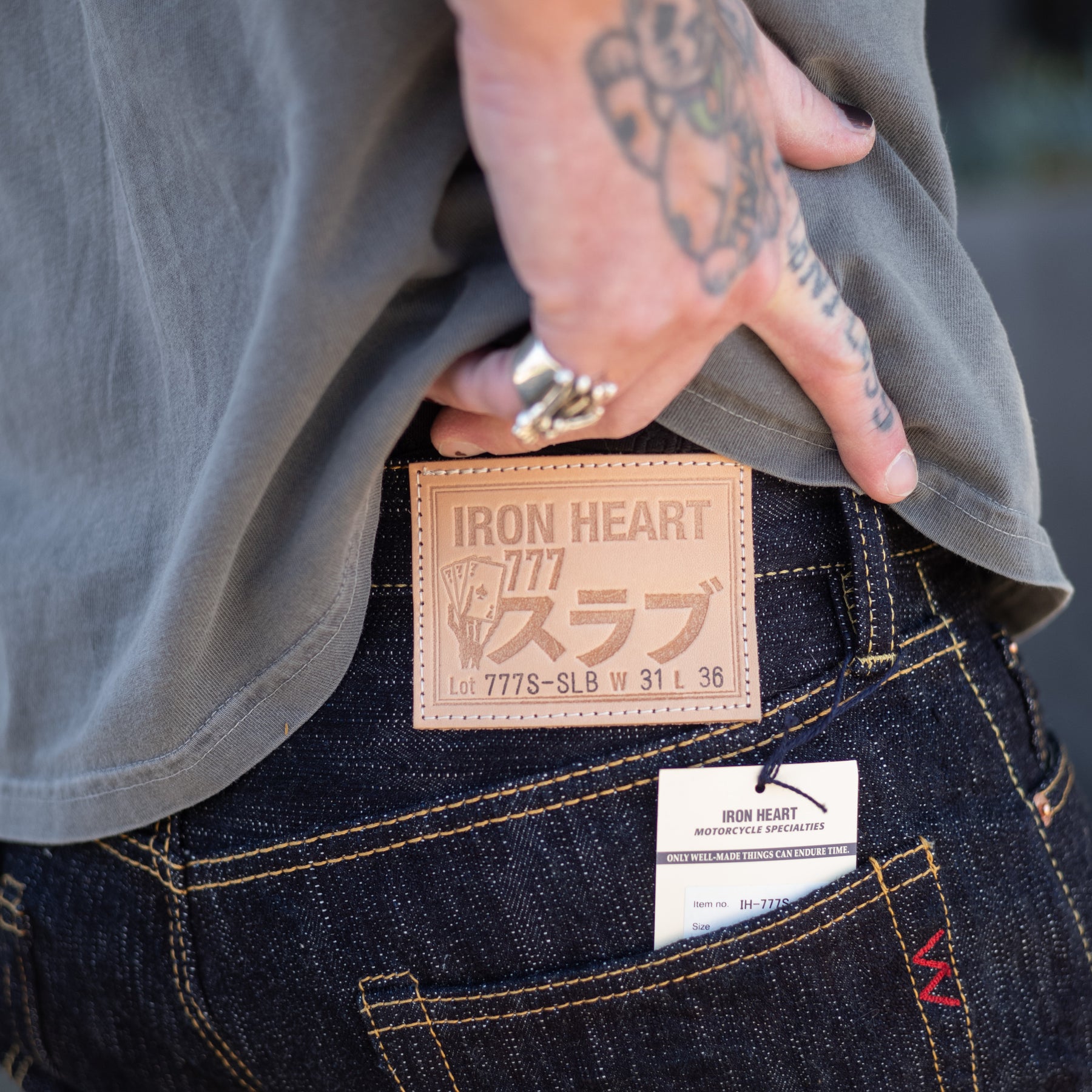 Iron Heart IH-777S-SLB 16oz Slubby Selvedge Denim Slim Tapered Jeans Indigo FINAL SALE