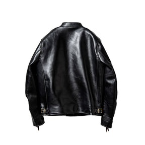 Y'2 Leather HR-01 Horsehide Cross-Zip Single Rider Jacket