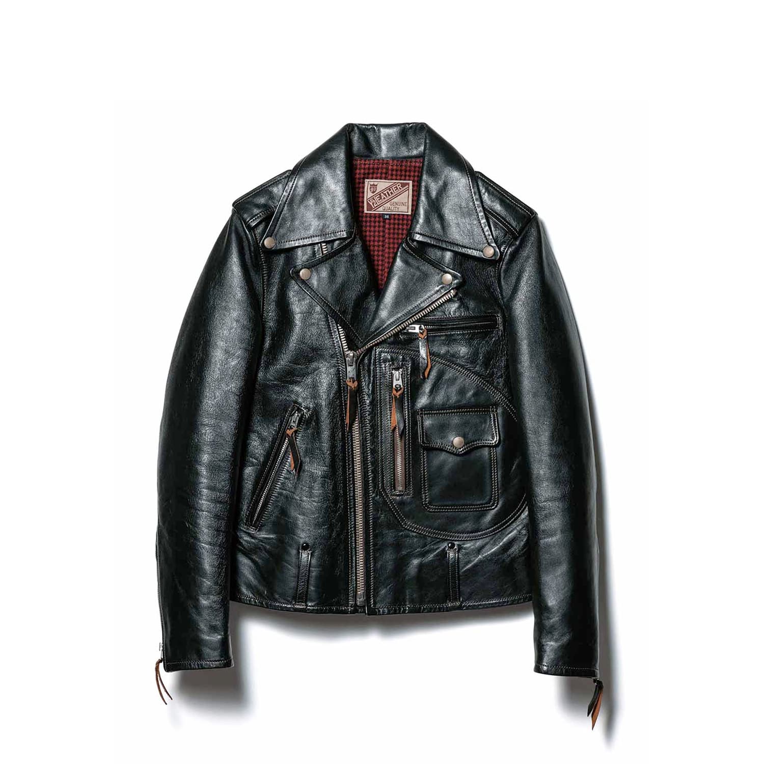 Y'2 Leather HR-55 Horsehide D-Pocket Double Rider Jacket