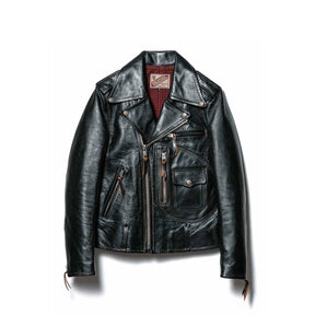 Y'2 Leather HR-55 Horsehide D-Pocket Double Rider Jacket